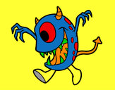 Dibujo Monstruo con un ojo pintado por IkerDavid