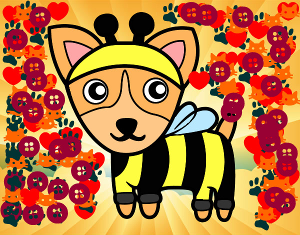 Dibujo Perro-abeja pintado por JEBNSA