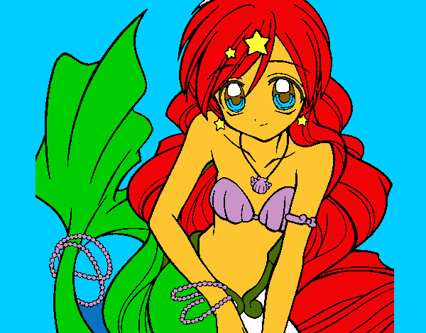 Dibujo Sirena 3 pintado por greguss