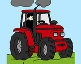 Dibujo Tractor en funcionamiento pintado por jfrkffkkf