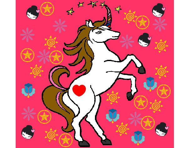 Dibujo Unicornio pintado por usuar