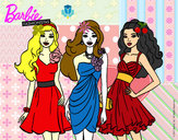 Dibujo Barbie y sus amigas vestidas de fiesta pintado por alan_riky