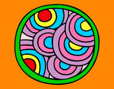 Dibujo Mandala circular pintado por agustina1