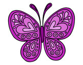 Dibujo Mandala mariposa pintado por jessrc