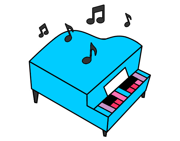 el piano azul clarito