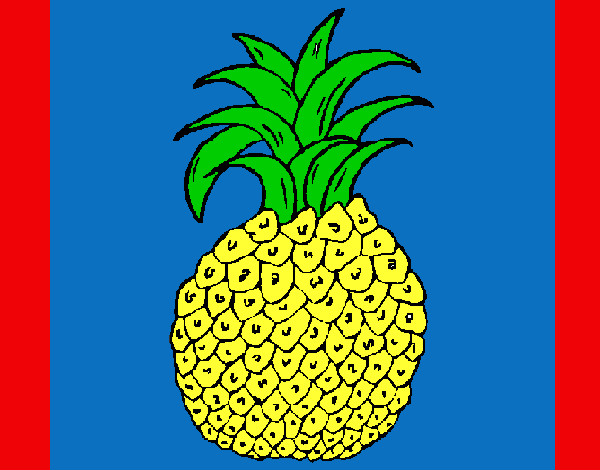 Dibujo piña pintado por fernandacs