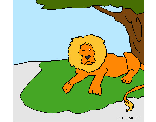 Dibujo Rey león pintado por Ggggb