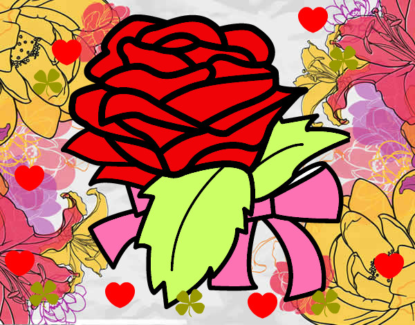 Dibujo Rosa, flor pintado por AlexaUribe