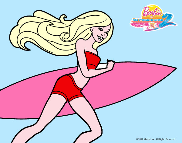 Dibujo Barbie corre al agua pintado por francescaz