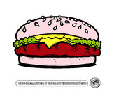 Dibujo Crea tu hamburguesa pintado por francescaz