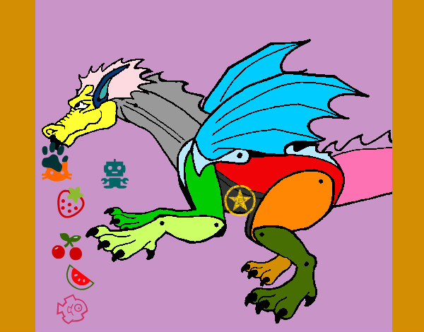 Dibujo Dragón feroz pintado por amiel1