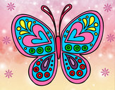 Dibujo Mandala mariposa pintado por adareli