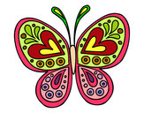 Dibujo Mandala mariposa pintado por isra1