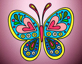 Dibujo Mandala mariposa pintado por jordael5