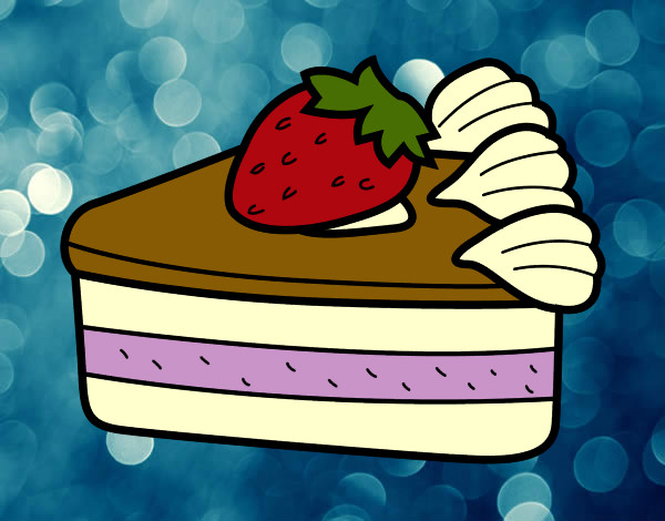 Dibujo Tarta de fresas pintado por hantaro