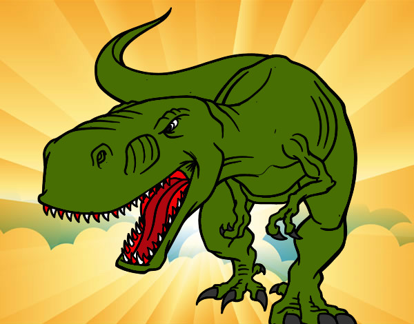 Dibujo Tiranosaurio Rex enfadado pintado por hantaro