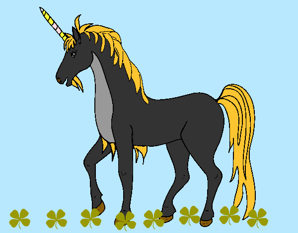 Dibujo Unicornio II pintado por auxili