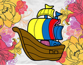 Dibujo Barco de corsarios pintado por mimoar