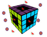 Dibujo Cubo de Rubik pintado por Luujan 