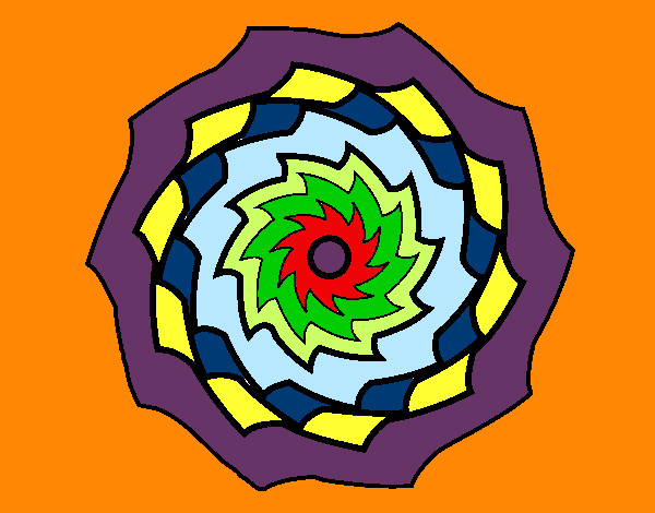 Dibujo Mandala 9 pintado por delrosaeio