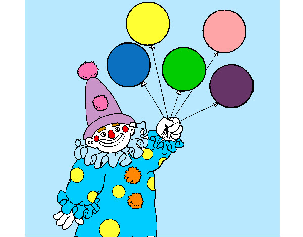 Dibujo de Payaso con globos pintado por Tanxita en  el día  01-10-12 a las 07:28:41. Imprime, pinta o colorea tus propios dibujos!