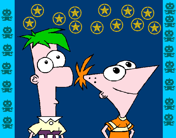 Dibujo Phineas y Ferb pintado por diegocoo77