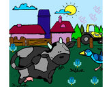 Dibujo Vaca en la granja pintado por egladis
