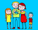 Dibujo Familia unida pintado por julio3