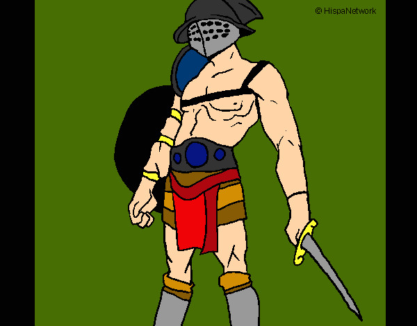 Dibujo Gladiador pintado por antonela12