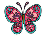 Dibujo Mandala mariposa pintado por pame1997