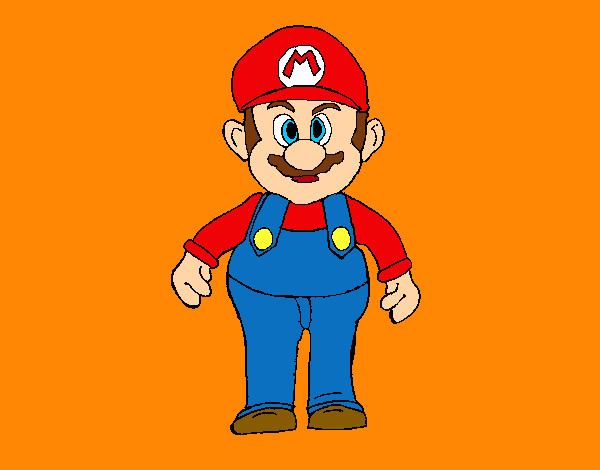 Dibujo Mario pintado por charito