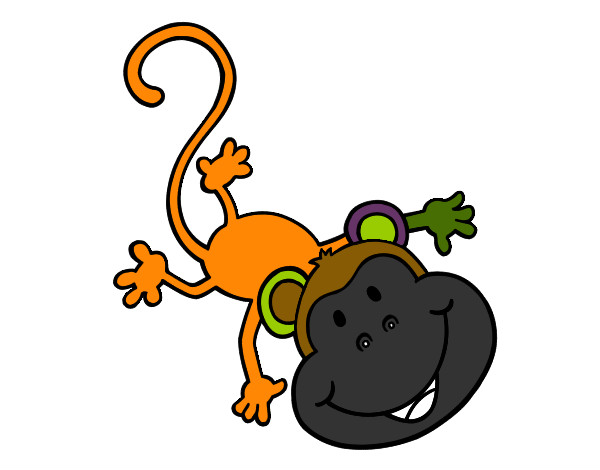 Dibujo Mono gracioso pintado por arletdaria