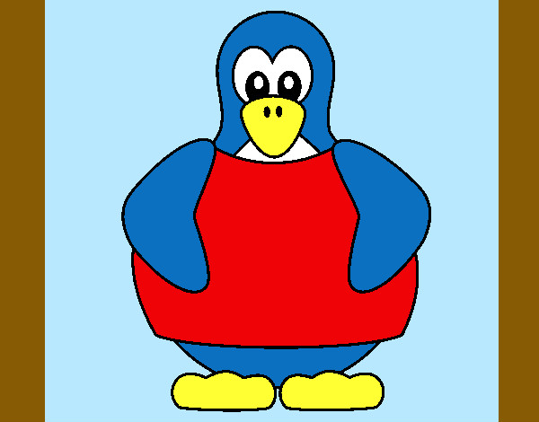 Dibujo Pingüino 1 pintado por pingo