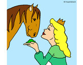 Dibujo Princesa y caballo pintado por tanxita