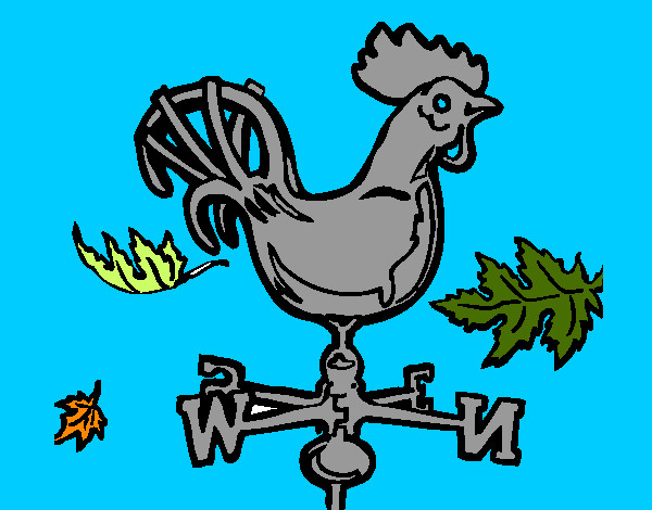 Dibujo Veletas y gallo pintado por elturro