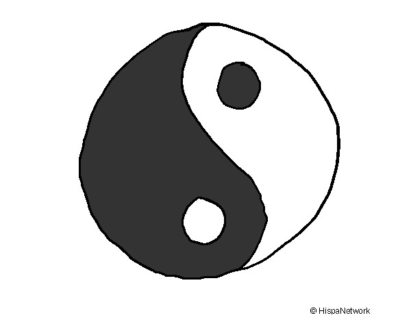 Dibujo Yin yang pintado por judinima