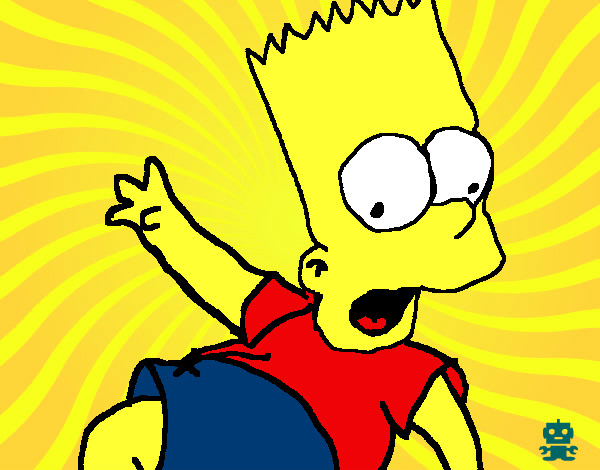Dibujo Bart 2 pintado por crisaba