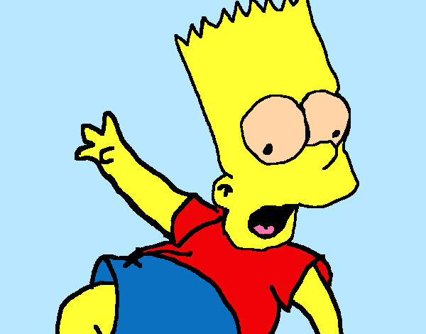 Dibujo Bart 2 pintado por hpna
