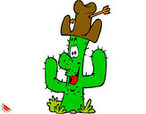 Dibujo Cactus con sombrero pintado por iara2000