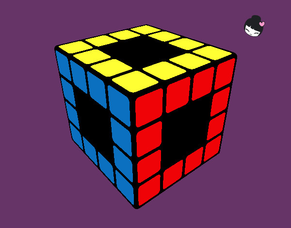 Dibujo Cubo de Rubik pintado por preciosita