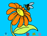 Dibujo Margarita con abeja pintado por Cata_Swag