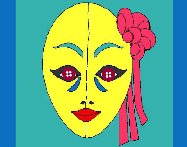 Dibujo Máscara italiana pintado por preciosita