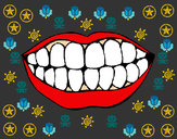 Dibujo Boca y dientes pintado por JOSEMARIA