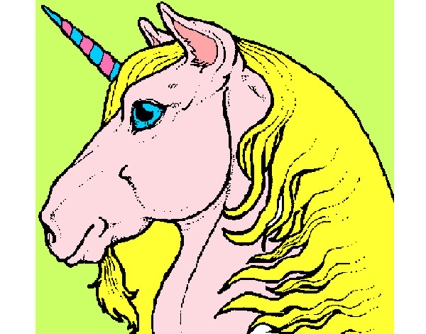 Dibujo Cabeza de unicornio pintado por Ghibli