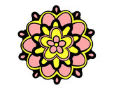 Dibujo Mándala con una flor pintado por Thurubia