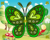 Dibujo Mandala mariposa pintado por ester1222