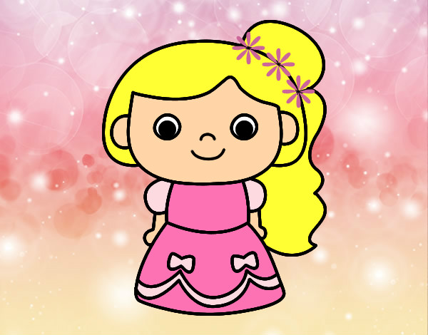 Dibujo Princesa alegre pintado por fativalen