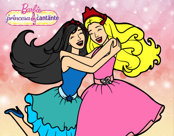 barbie y su amiga merlia abrazandose