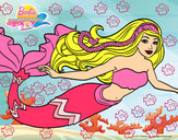 Dibujo Barbie sirena pintado por nikoleta