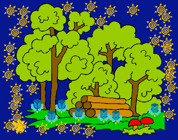 Dibujo Bosque 2 pintado por hernande